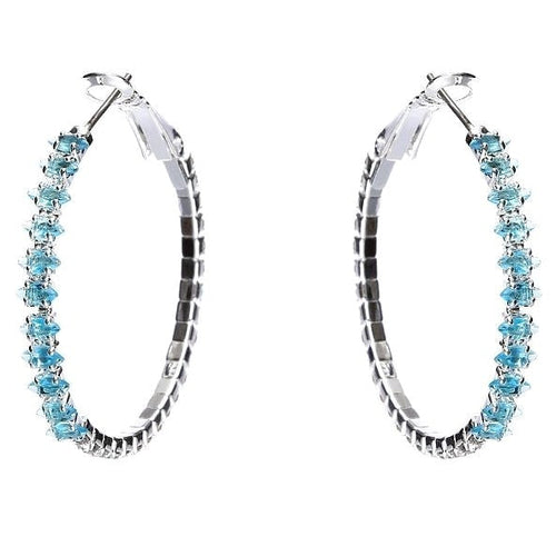 Klosonfy™ 50mm Marquise Cut Halo CZ Hoop Earrings Radiance That Turns Heads