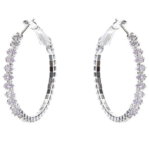 Klosonfy™ 50mm Marquise Cut Halo CZ Hoop Earrings Radiance That Turns Heads