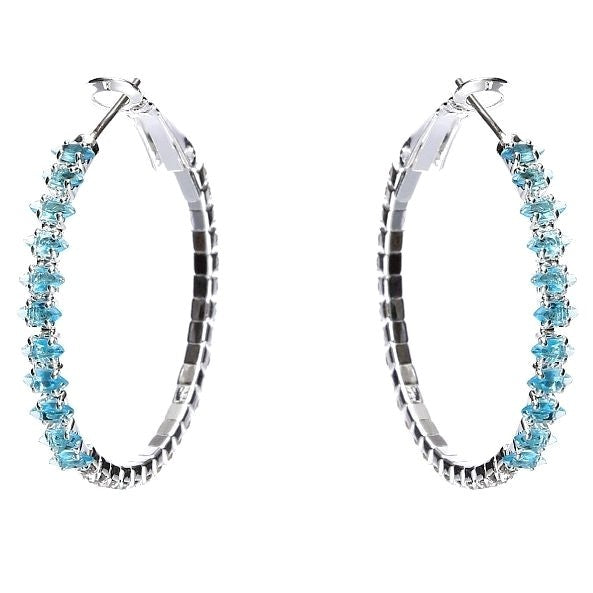 Klosonfy™ 50mm Marquise Cut Halo CZ Hoop Earrings Radiance That Turns Heads