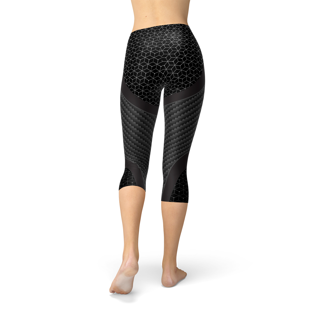 Klosonfy™ Women’s Carbon Fiber Sports Capri Leggings Sleek & Performance-Driven Activewear