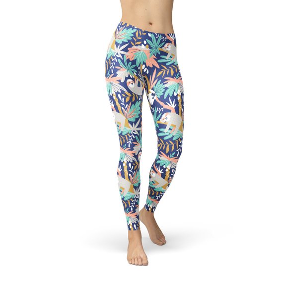 Klosonfy™ Women’s Sloth Print Leggings Fun, Comfy & Stretchy Activewear