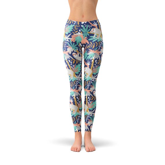 Klosonfy™ Women’s Sloth Print Leggings Fun, Comfy & Stretchy Activewear