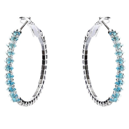 Klosonfy™ 50mm Marquise Cut Halo CZ Hoop Earrings  Radiance That Turns Heads